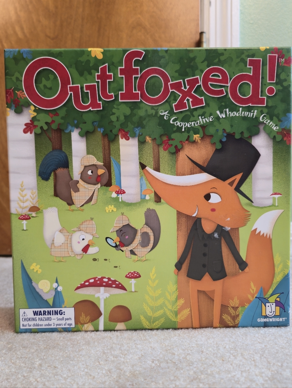 Gamewright Outfoxed! Cooperative Deductive Reasoning Board Game Animals Theme